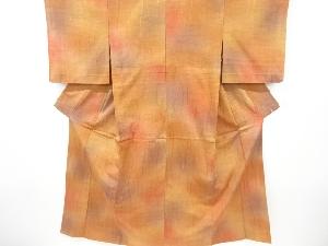 アンティーク　暈し手織り紬単衣着物